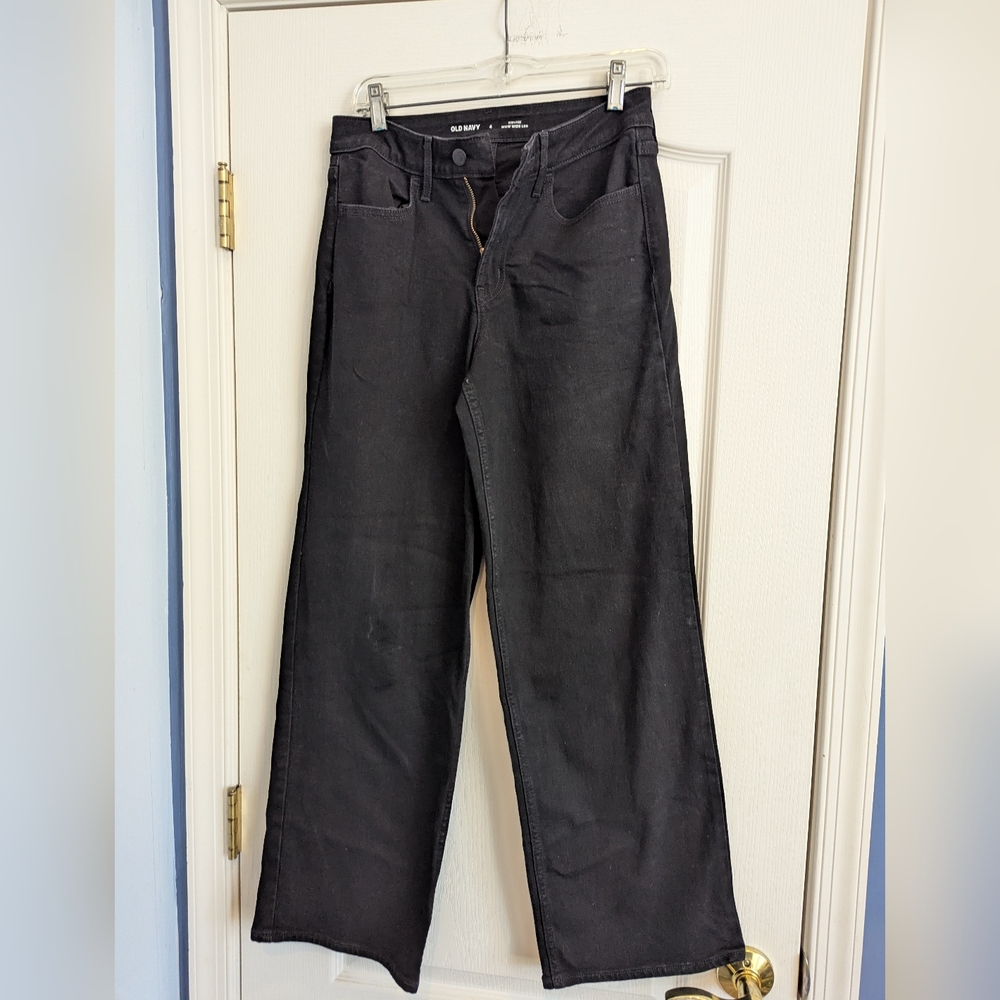 Old Navy Black Wide-Leg Trousers
